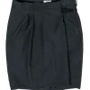 Acne - Gray Wool Pleated Skirt w/ Gathered Side Sz M