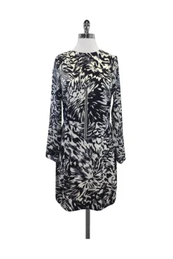 Adam Lippes - Black, White & Grey Long Sleeve Dress Sz 6