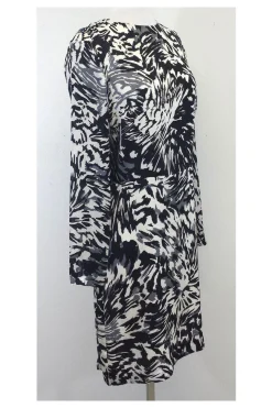 Adam Lippes - Black, White & Grey Long Sleeve Dress Sz 6