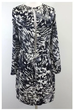 Adam Lippes - Black, White & Grey Long Sleeve Dress Sz 6