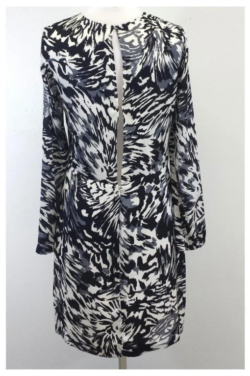 Adam Lippes - Black, White & Grey Long Sleeve Dress Sz 6