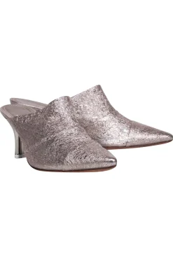 AGL - Rose Gold Leather Mule Heels Sz 8.5