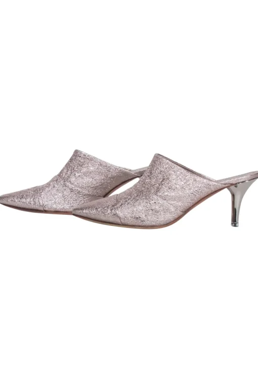 AGL - Rose Gold Leather Mule Heels Sz 8.5