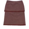 Agnes B. - Burgundy Red Tweed Skirt Sz 4