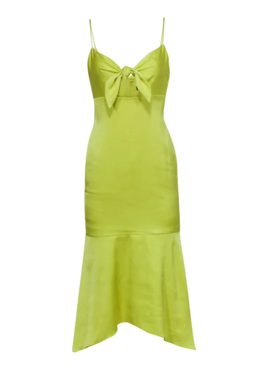 Aidan Mattox - Yellow Bust Tie Maxi Gown Sz 4