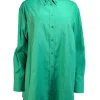 Akris - Green Cotton Button Up Shirt Sz 8