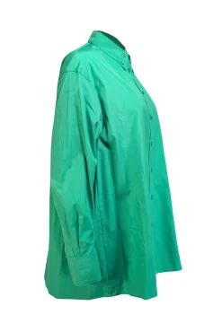 Akris - Green Cotton Button Up Shirt Sz 8