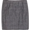 Akris - Grey, Black & Purple Glen Plaid Pencil Skirt Sz 12