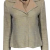 Akris - Light Blue & Beige Tweed Button-Up Blazer Sz M