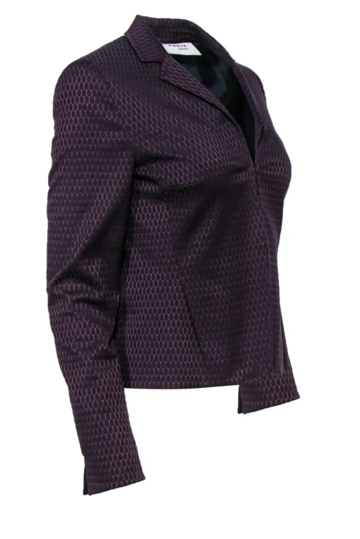 Akris Punto - Dark Purple Polka Dot Blazer Sz 4