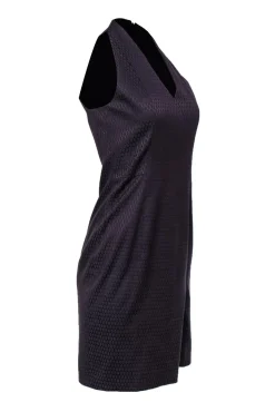 Akris Punto - Dark Purple Spotted Sheath Dress Sz 4
