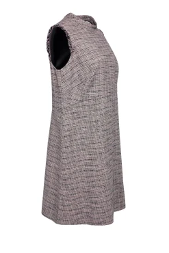 Akris Punto - Pink Multicolor Tweed Mock Neck Dress Sz 14