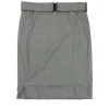 Akris Punto - White & Black Houndstooth Wool Pencil Skirt Sz 6