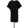 Alasdair - Black Wool Batwing Dress Sz S