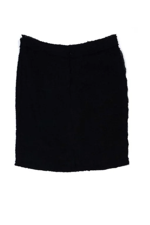Alberta Ferretti - Black Textured Skirt Sz 8
