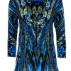 Alberto Makali - Blue & Yellow Swirl Patterned Cardigan Sz S