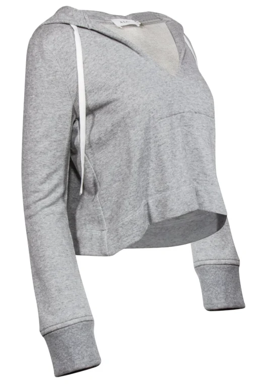 A.L.C. - Grey Cropped Hoodie Sz XS