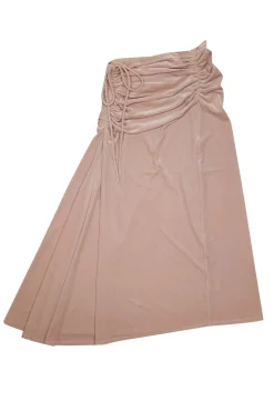 A.L.C. - Pastel Blush Pink Velvet Ruched Midi Skirt Sz 4