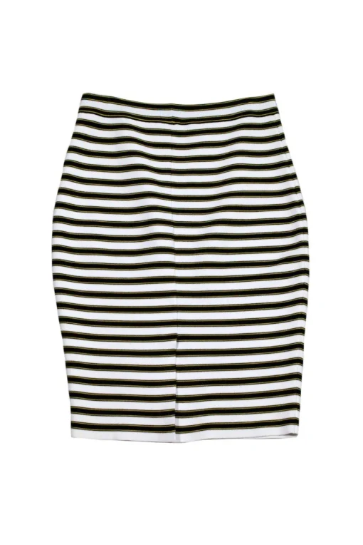 A.L.C. - White, Black & Yellow Bandage Skirt Sz M