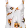 A.L.C. - White Tie Front Floral Print Top Sz 8