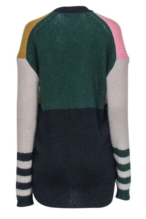 Alexa Chung - Multicolor Colorblocked Knit Cardigan Sz M