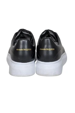 Alexander McQueen - Black Leather Lace Up Sneakers Sz 7.5