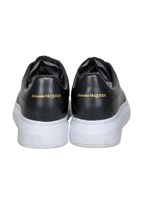 Alexander McQueen - Black Leather Lace Up Sneakers Sz 7.5