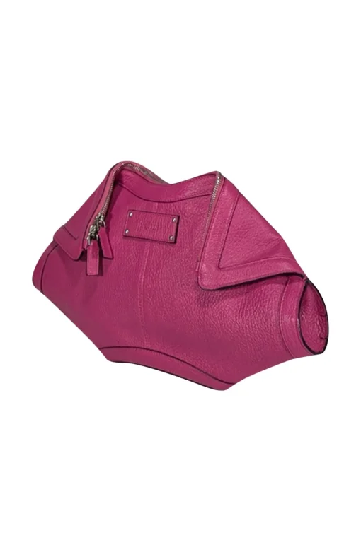 Alexander McQueen - Pink Leather Manta Clutch Bag