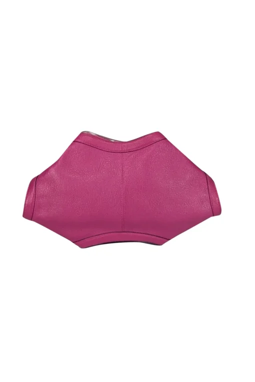 Alexander McQueen - Pink Leather Manta Clutch Bag