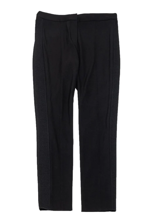 Alexander Wang - Black Skinny Trousers w/ Knit Side Panel Sz 6