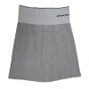 Alexander Wang - Grey Ribbed Knit Zipper Back Mini Skirt Sz S