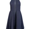 Alexander Wang - Navy Zipper Front Scuba Knit Dress Sz M