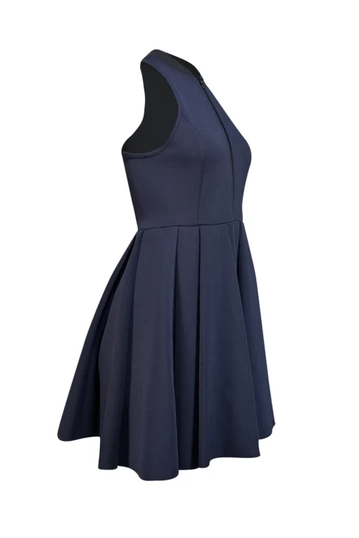 Alexander Wang - Navy Zipper Front Scuba Knit Dress Sz M