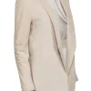 Alice & Olivia - Beige Suede Open Front Blazer Sz S