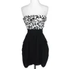 Alice & Olivia - Black & White Dot Strapless Dress Sz 0