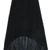 Alice & Olivia - Black Accordion Pleated High-Low Maxi Skirt Sz 2