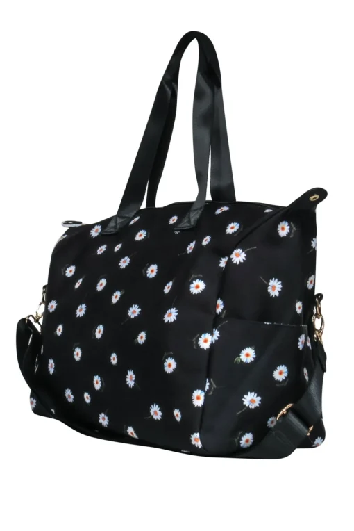 Alice & Olivia - Black Daisy Print Duffle Bag