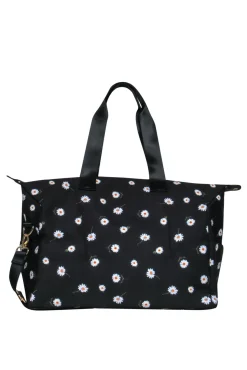 Alice & Olivia - Black Daisy Print Duffle Bag