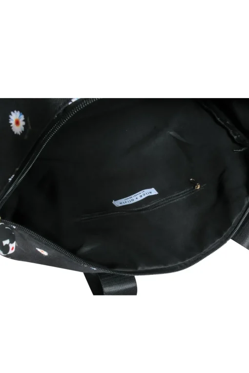 Alice & Olivia - Black Daisy Print Duffle Bag
