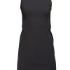 Alice & Olivia - Black Sleeveless Dress w/ Neon Trim Sz 2