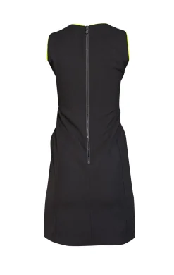 Alice & Olivia - Black Sleeveless Dress w/ Neon Trim Sz 2