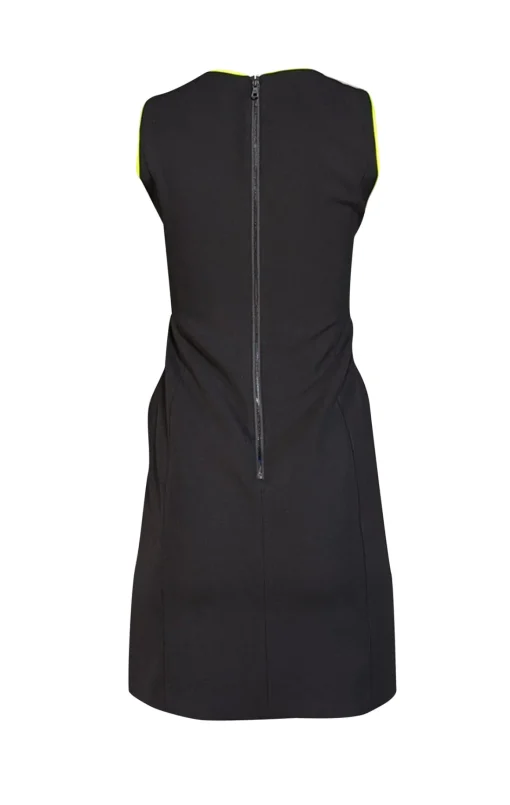 Alice & Olivia - Black Sleeveless Dress w/ Neon Trim Sz 2