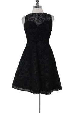 Alice & Olivia - Black Velvet & Lace Dress Sz 2