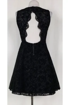Alice & Olivia - Black Velvet & Lace Dress Sz 2