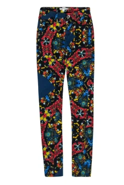 Alice & Olivia - Black w/ Multicolor Jewel Print Skinny Jeans Sz 0