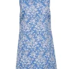 Alice & Olivia - Blue & White Floral Jacquard Sleeveless Dress Sz 8