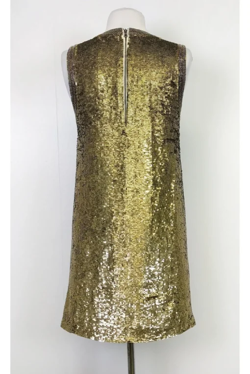 Alice & Olivia - Gold Odell Beaded Dress Sz 2