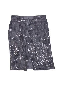 Alice & Olivia - Grey Sequined Pencil Skirt Sz 8