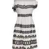 Alice & Olivia - Off-the-Shoulder White Embroidered Dress Sz 2