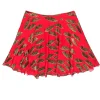 Alice & Olivia - Red Flare Miniskirt w/ Cheetah Print Lips Sz 10